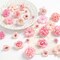 Mini Faux Flower Heads – 2-4 cm Pink, Peony, Daisy & Rose Silk Flowers for Craft, Garland, Wedding, Party & Home DIY Décor